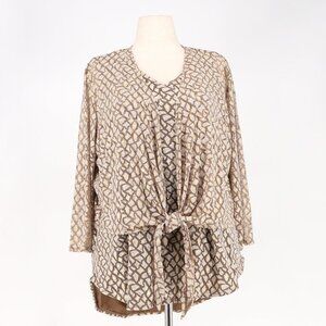 CHICO'S Travelers Collection Metallic Tank & Cardigan Set Size 3/XL